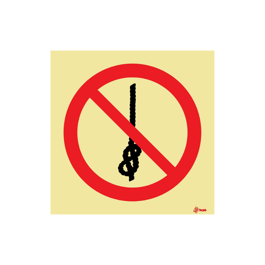 Sinalética Proibido Fazer Nós na Corda – PR0233