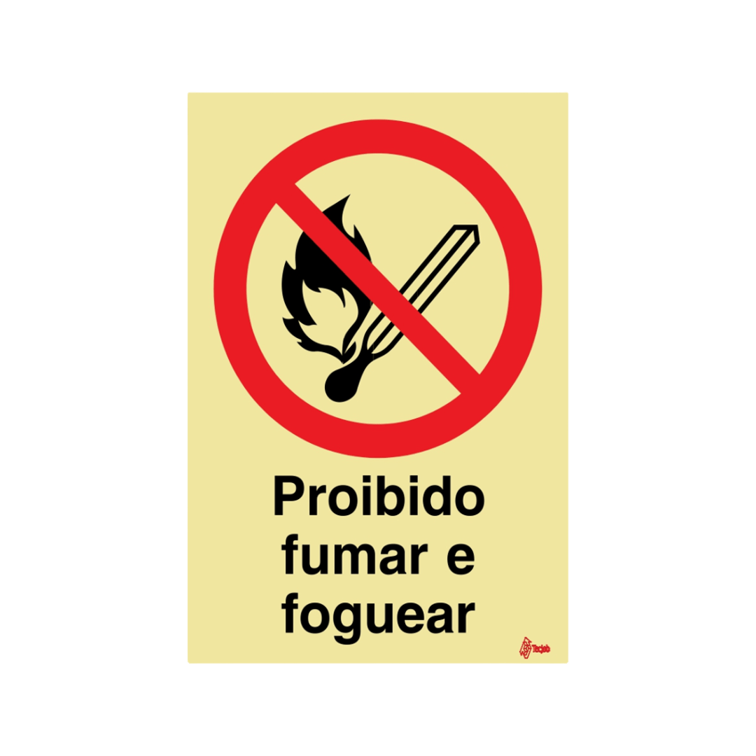 Sinalética Proibido Fumar e Foguear – PR0038
