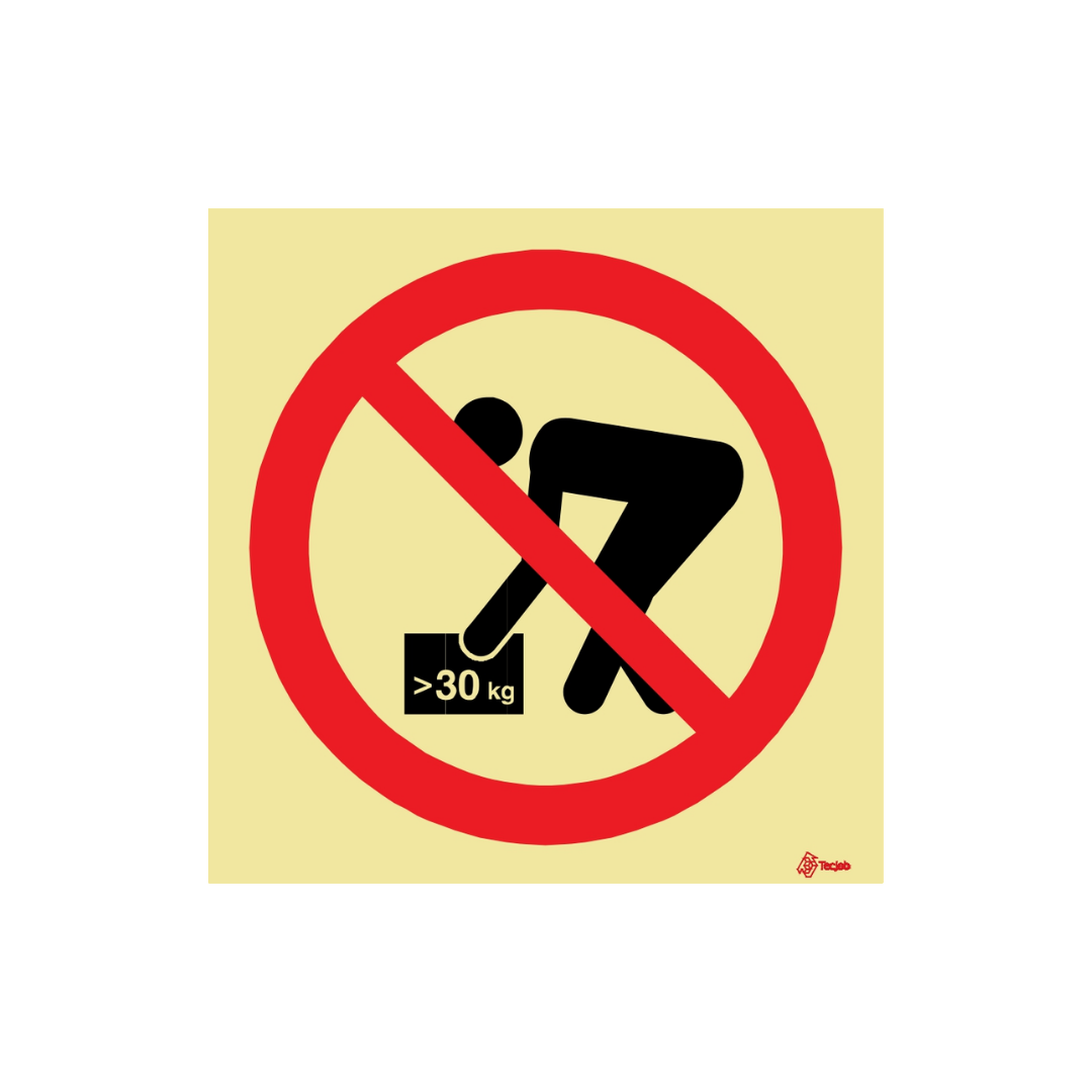 Señal Prohibido levantar más de 30 kg – PR0161