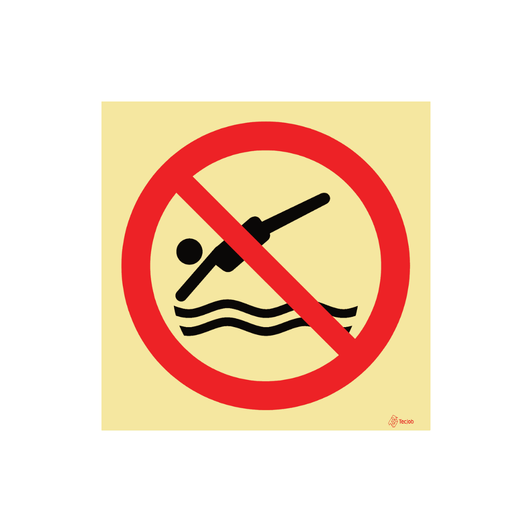 Señal Prohibido bucear – PR0111