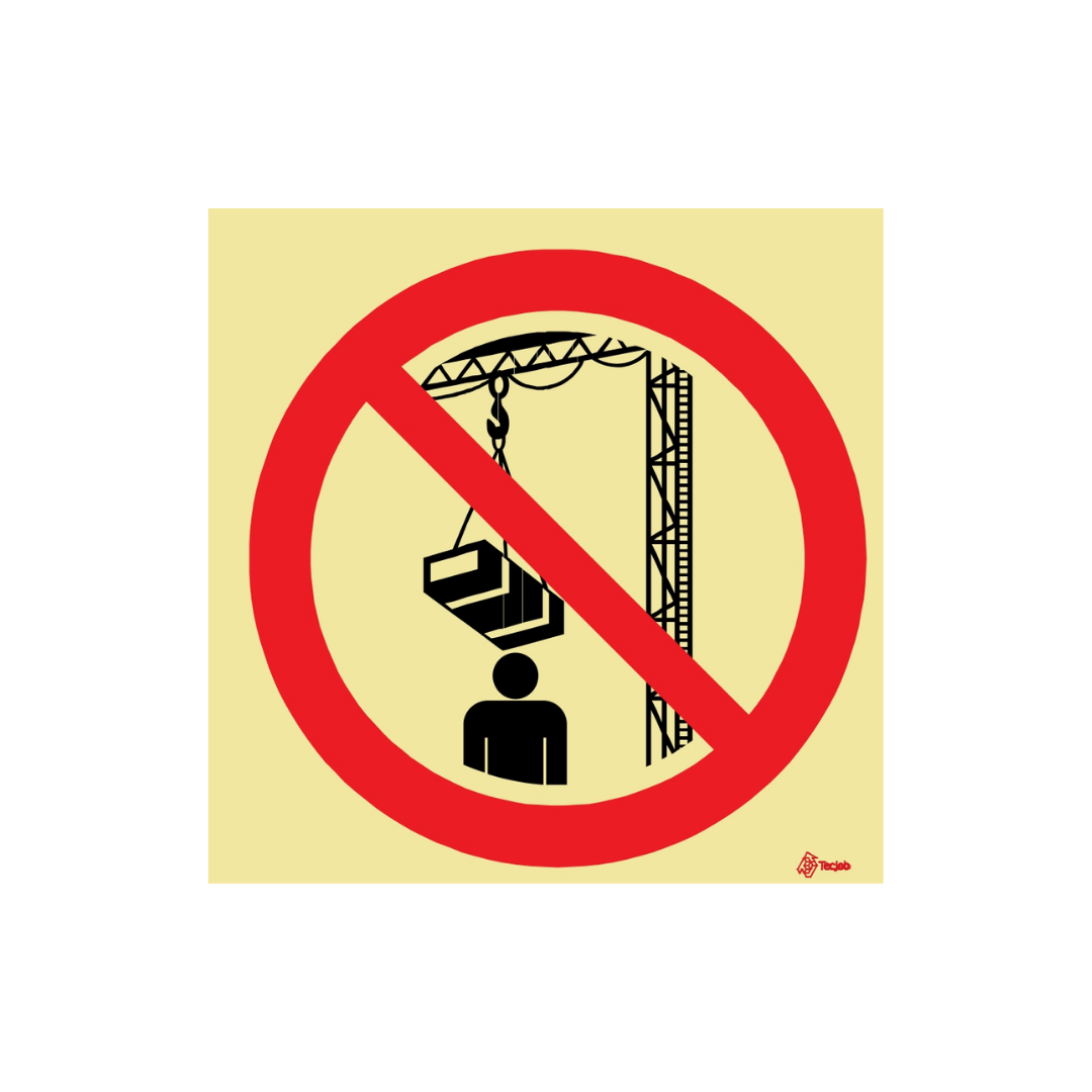 Señal Prohibido permanecer bajo la grúa – PR0229