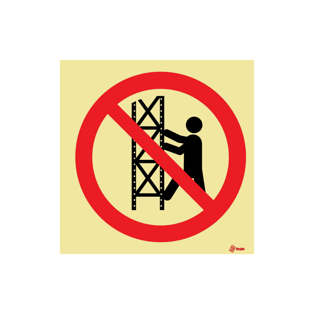 Señal Prohibido trepar a las estanterías – PR0227