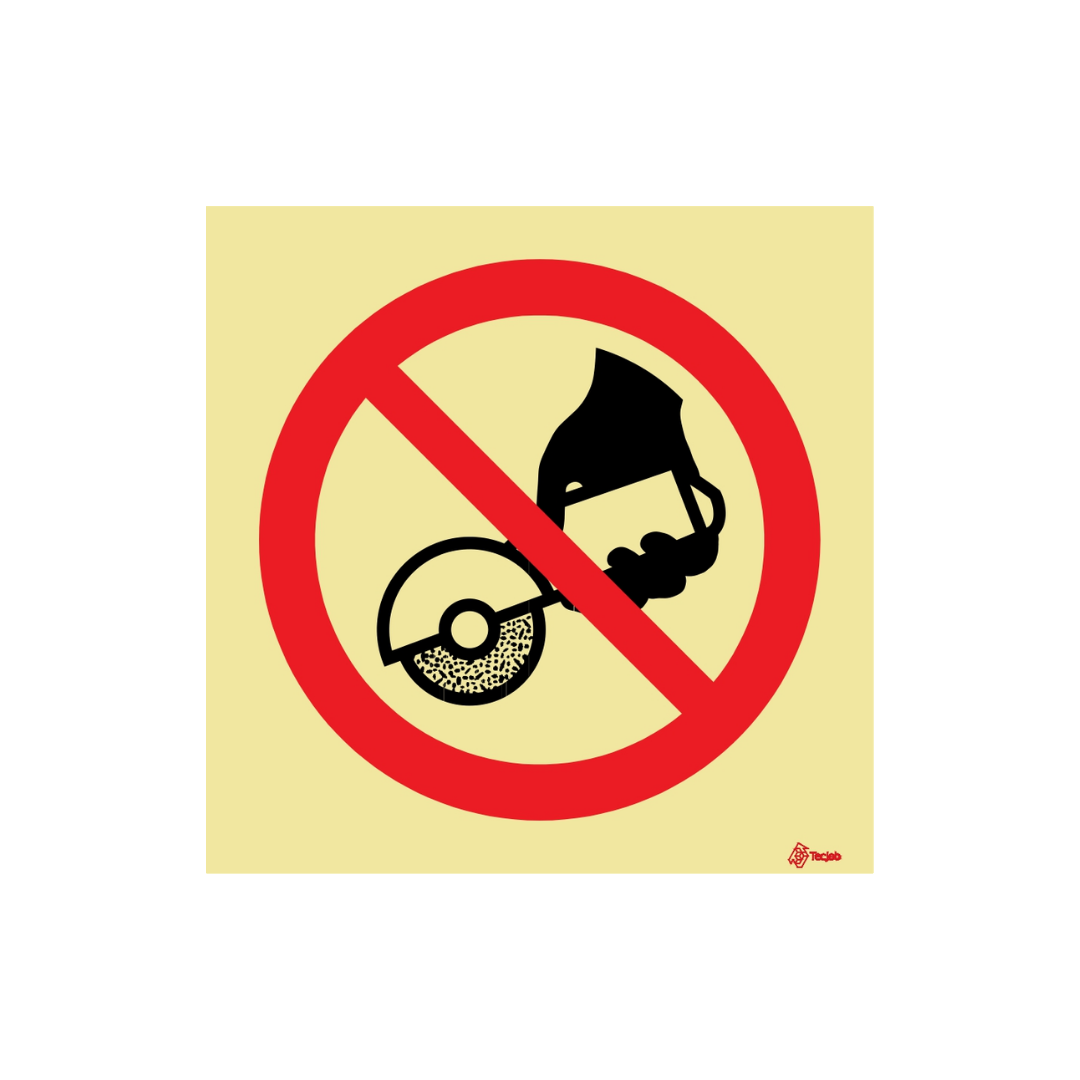 Señal Prohibido el disco abrasivo en amoladora manual – PR0177
