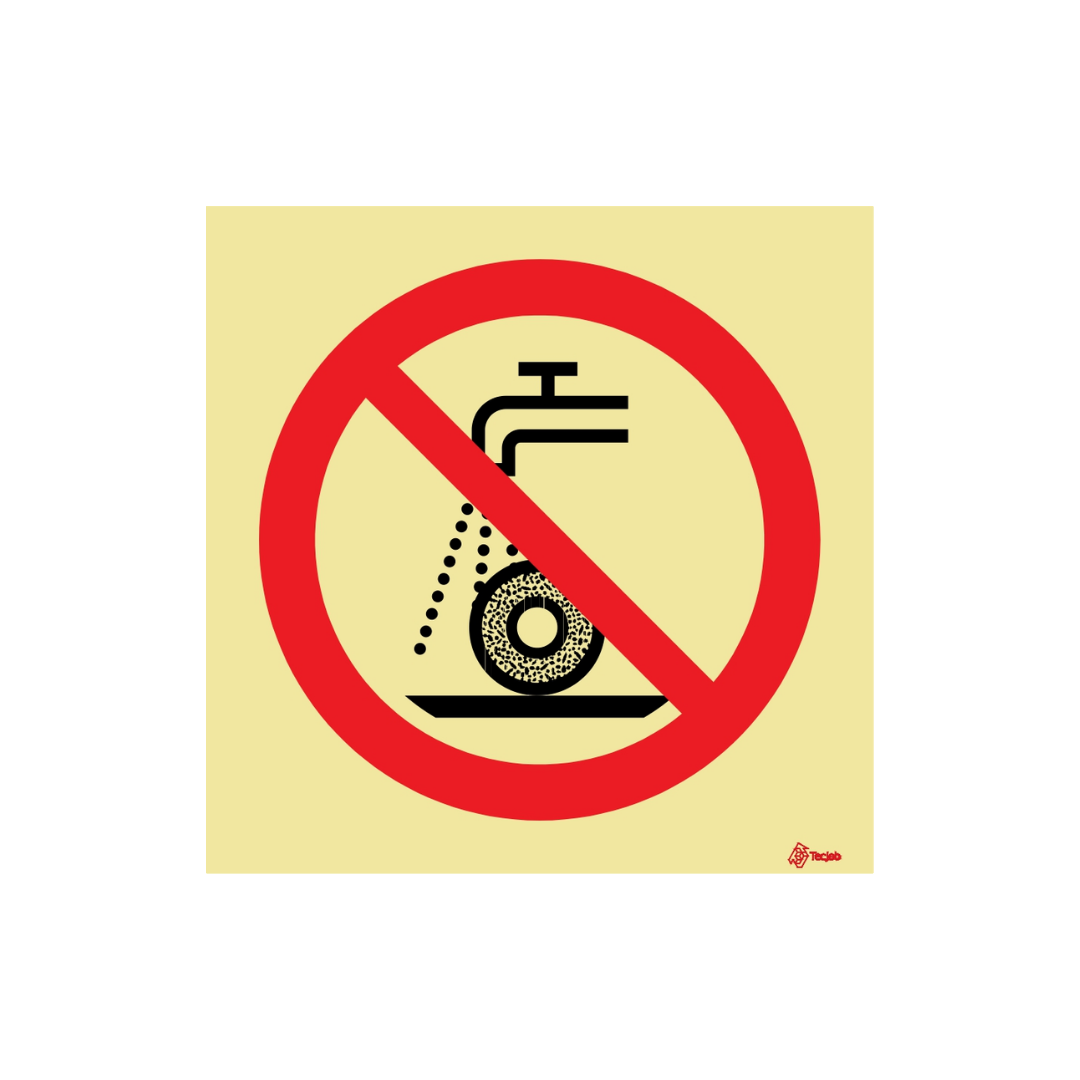 Señal Prohibido el amolado en húmedo – PR0176