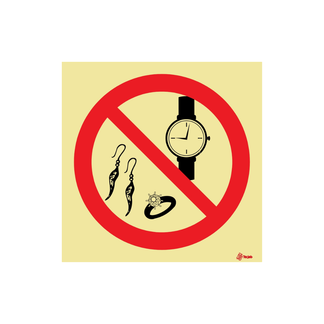 Señal Prohibido llevar joyas y adornos – PR0282
