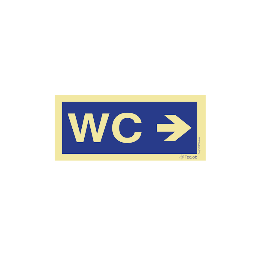 Sinalética WC com Direção à Direita – IN300