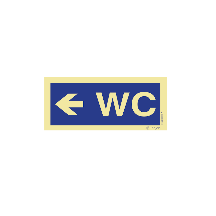 Sinalética WC com Direção à Esquerda – IN0301