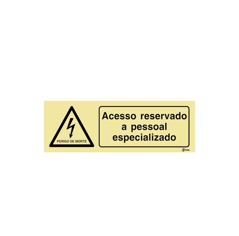 Sinalética Acesso Reservado a Pessoal Especializado - IS0424