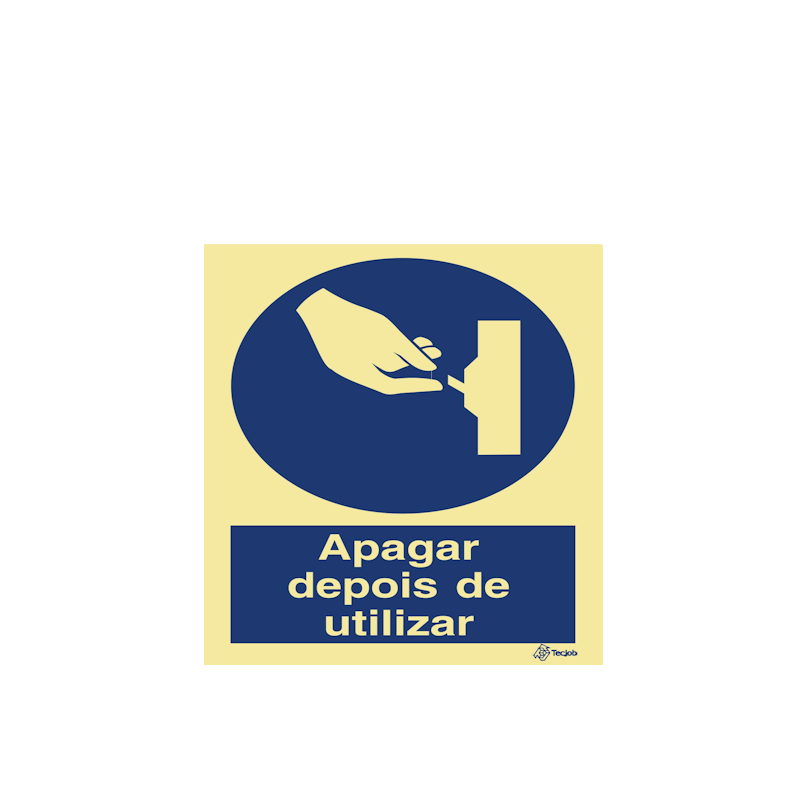 Sinalética Apagar Depois de Utilizar - OB0196
