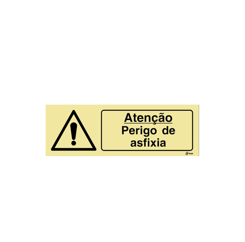 Sinalética Atenção Perigo de Asfixia - IS0402