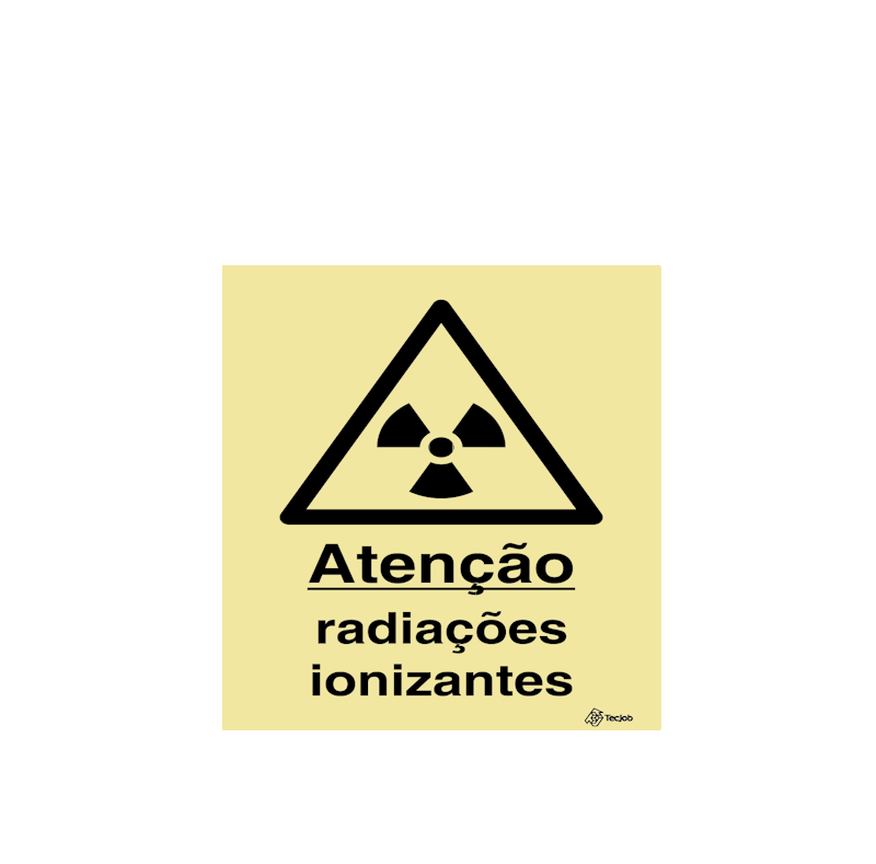 Sinalética Atenção Radiações Ionizantes - IS0157
