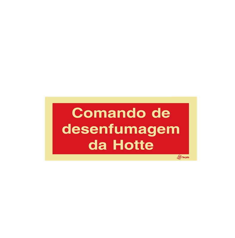Sinalética Comando de Desenfumagem da Hotte - I0584