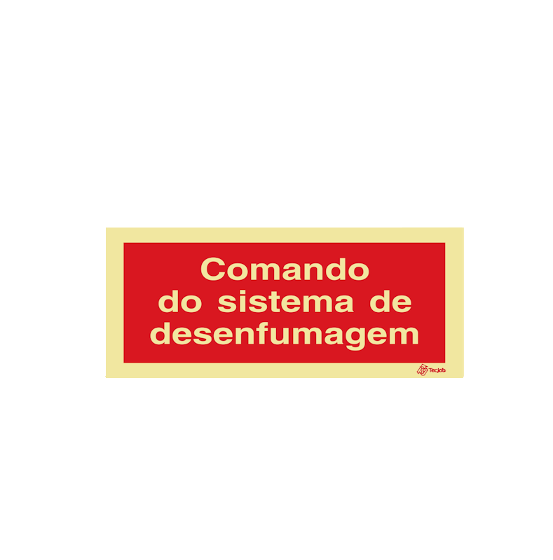Sinalética Comando do Sistema de Desenfumagem - I0583