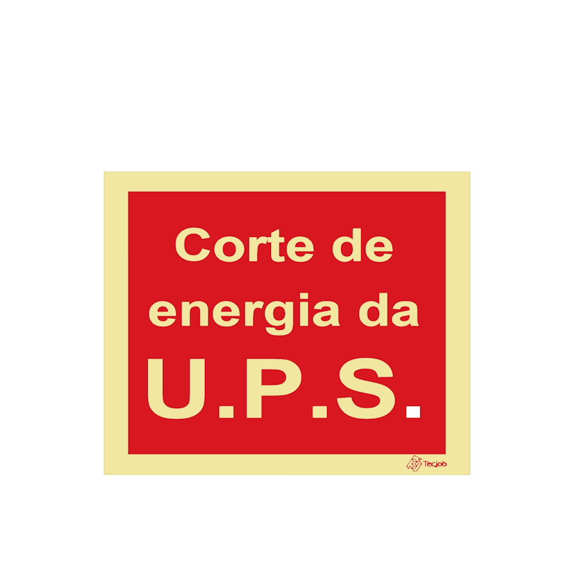 Sinalética Corte de Energia da UPS - I0498