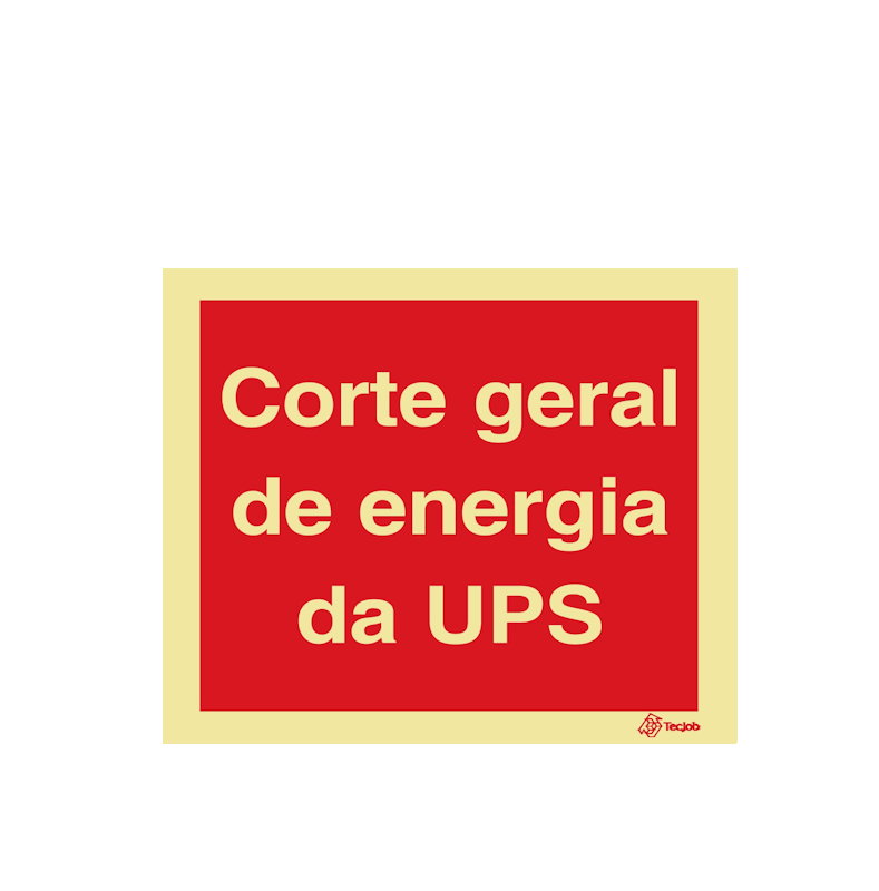 Sinalética Corte Geral de Energia da UPS - I0499