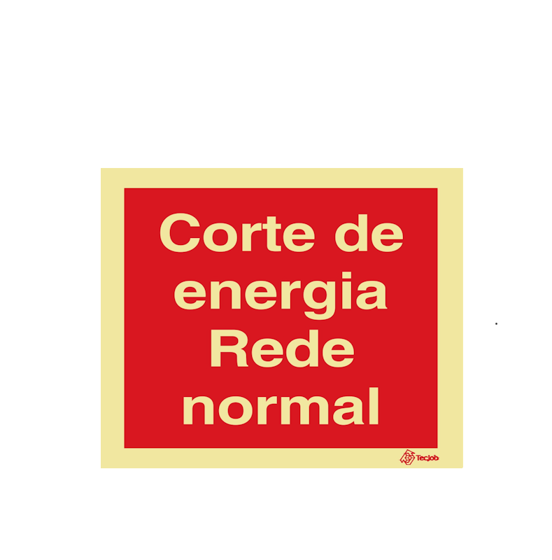 Sinalética Corte de Energia Rede Normal - I0523
