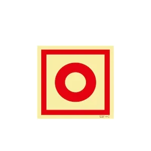 Señal Pulsador de alarma 150x150 mm fotoluminiscente