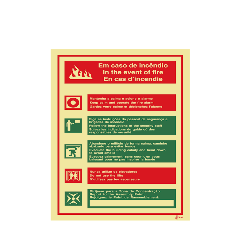 Sinalética Em Caso de Incêndio In the Event of Fire En Cas d´Incendie - IS0041
