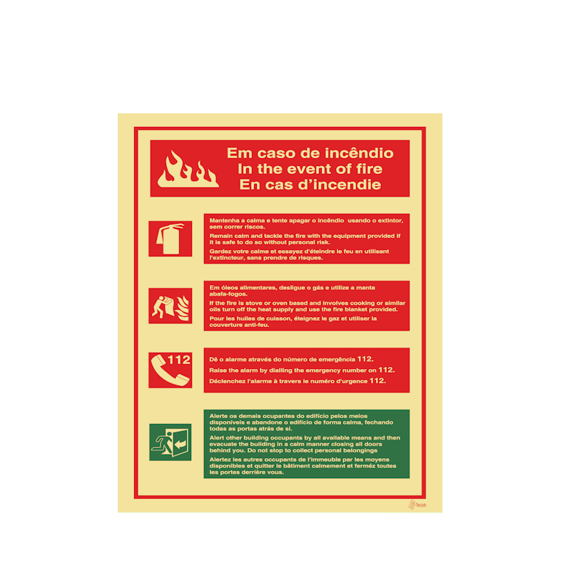Sinalética Em Caso de Incêndio In the Event of Fire En Cas d´Incendie - IS0049