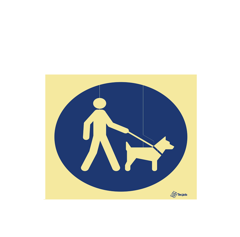 Sinalética Entrada de Cães Só com Trela - OB0183