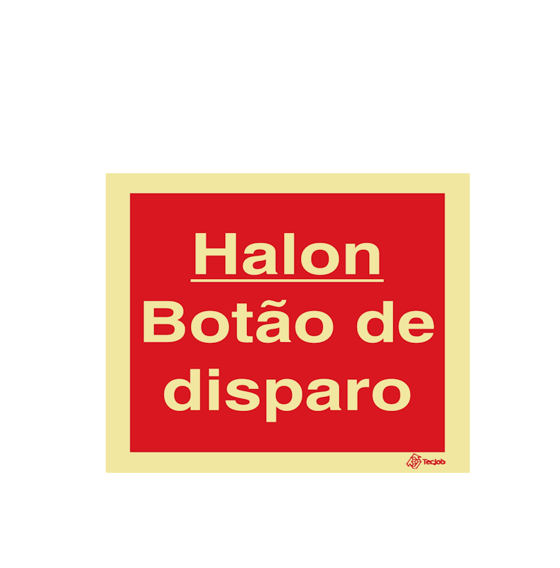 Sinalética Halon Botão de Disparo - I0503