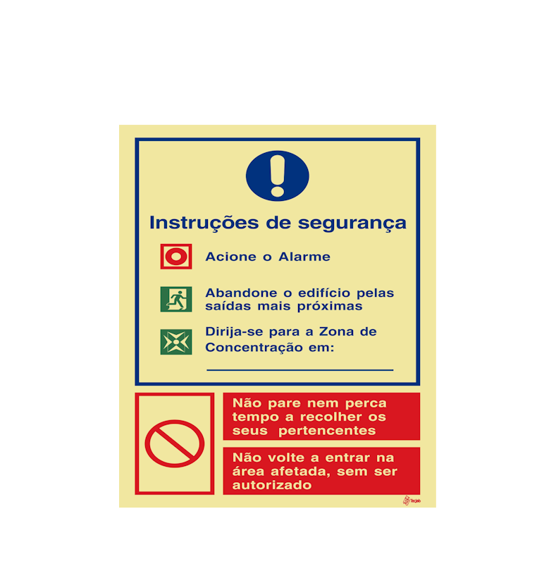 Sinalética Instruções de Segurança - IS0020