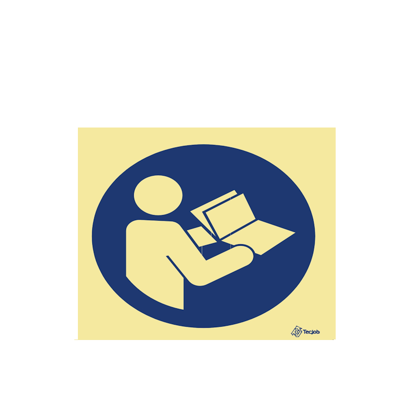 Señal Obligatorio consultar el manual de instrucciones – OB0120