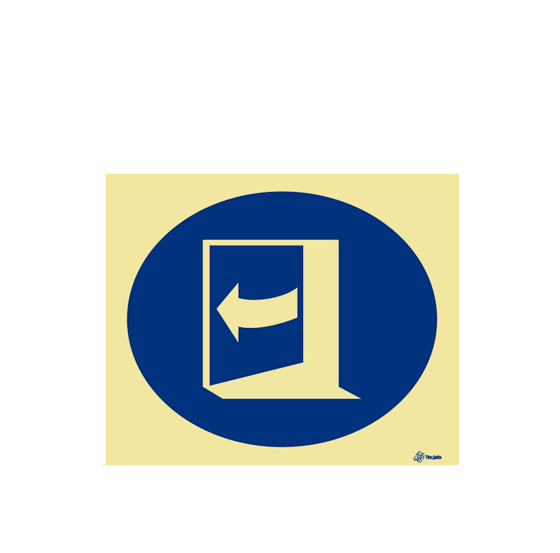 Sinalética Obrigatório Manter a Porta Fechada - OB0171