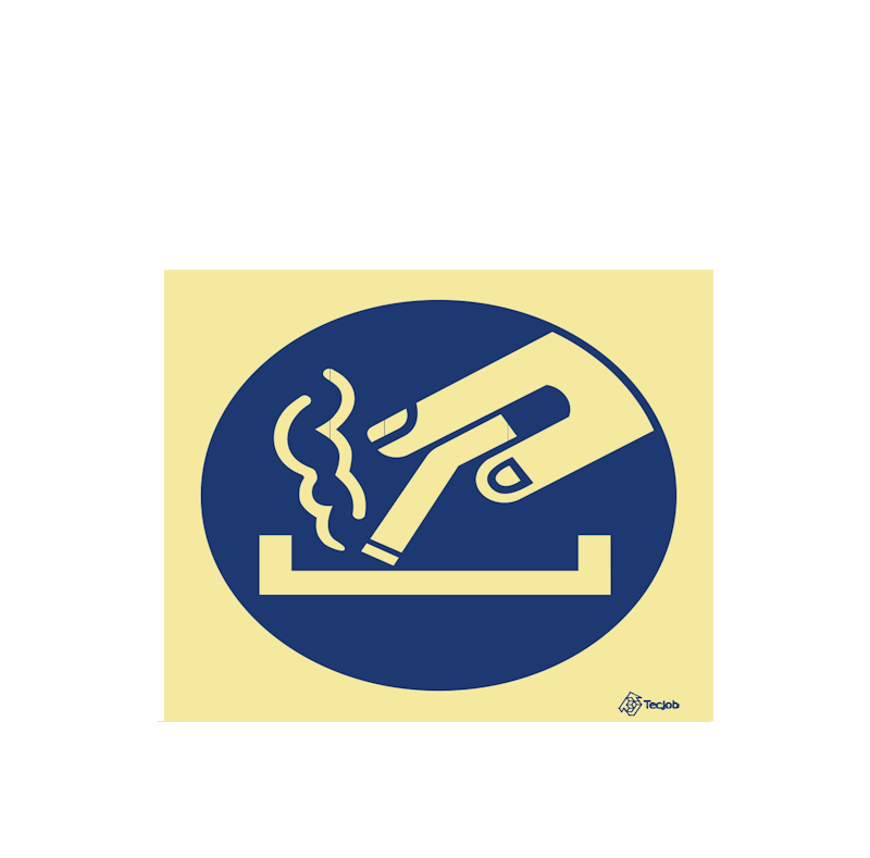 Señal Obligatorio apagar el cigarrillo – OB0133