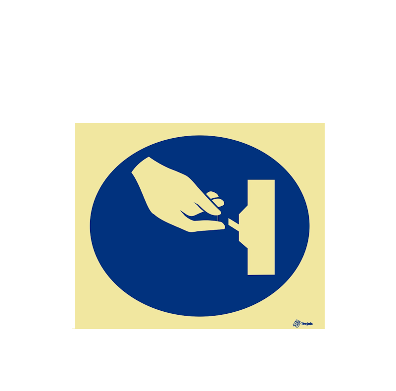 Señal Obligatorio apagar el interruptor al salir – OB0172