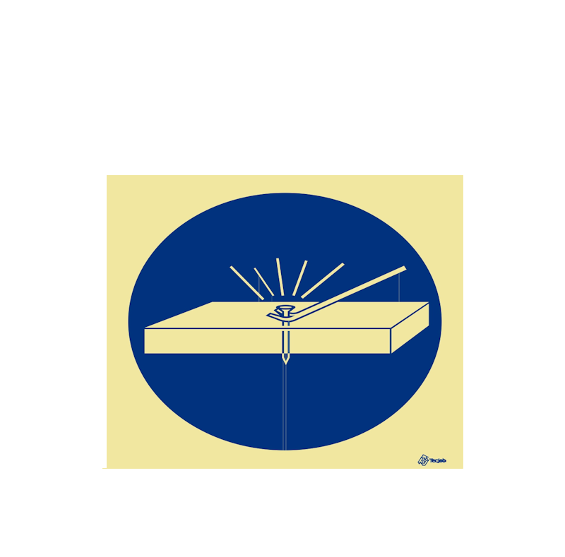 Sinalética Obrigatório Eliminar as Pontas - OB0181