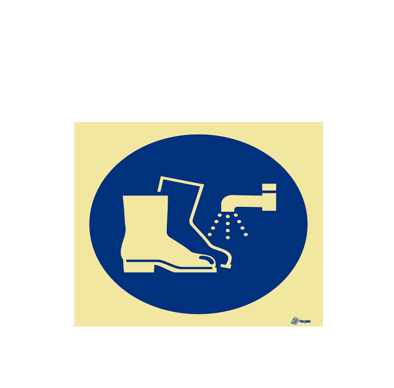 Sinalética Obrigatório Lavar as Botas - OB0176