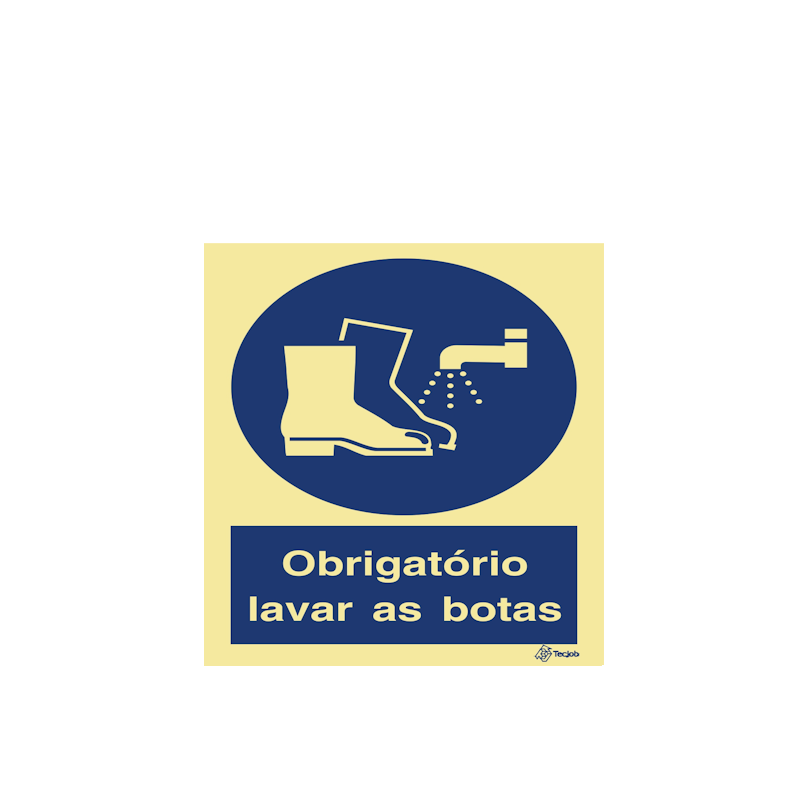 Sinalética Obrigatório Lavar as Botas - OB0200
