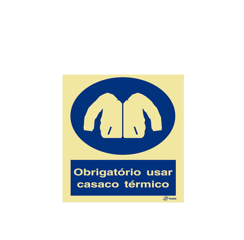 Sinalética Obrigatório Usar Casaco Térmico - OB0108