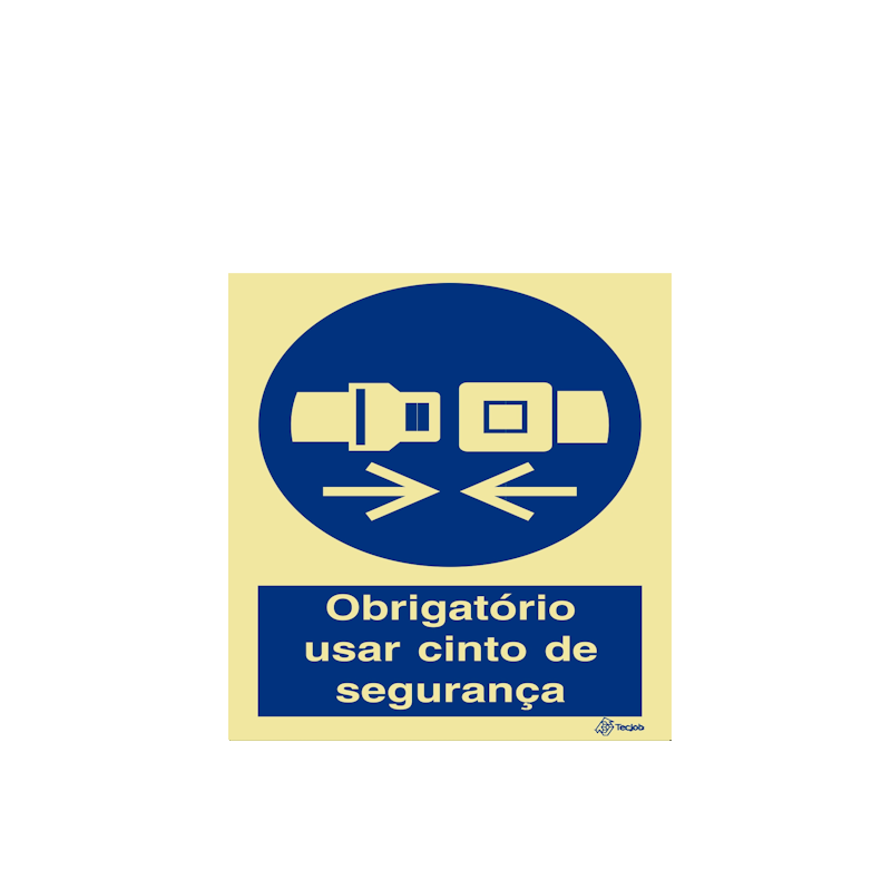 Sinalética Obrigatório Usar Cinto de Segurança - OB0107