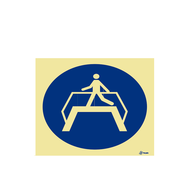Señal Obligatorio usar la pasarela – OB0177