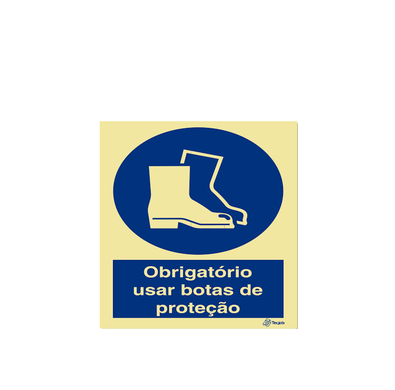 Sinalética Obrigatório Usar Botas de Proteção - OB0053
