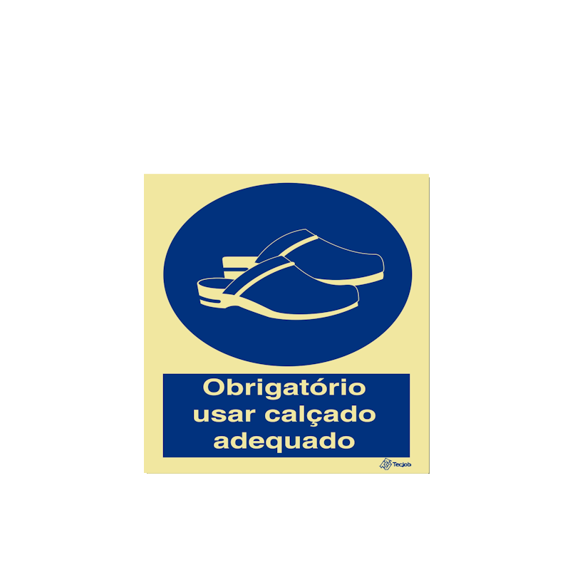 Sinalética Obrigatório Usar Calçado Adequado - OB0055