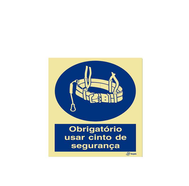 Sinalética Obrigatório Usar Cinto de Segurança - OB0105