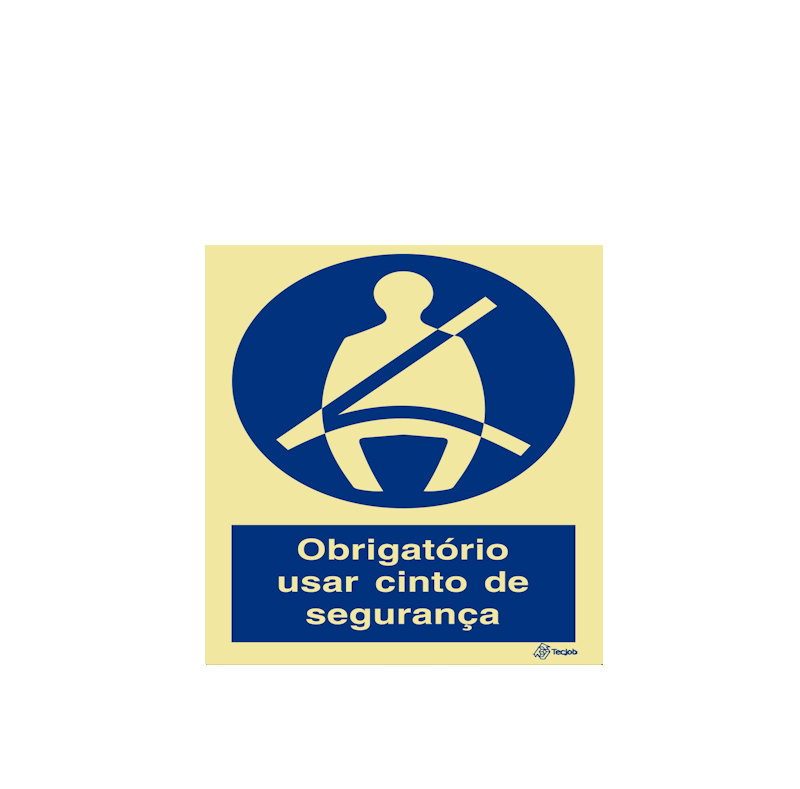 Sinalética Obrigatório Usar Cinto de Segurança - OB0109