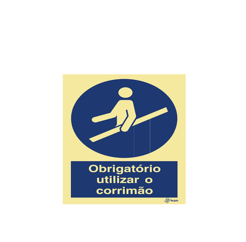 Sinalética Obrigatório Utilizar o Corrimão - OB0202