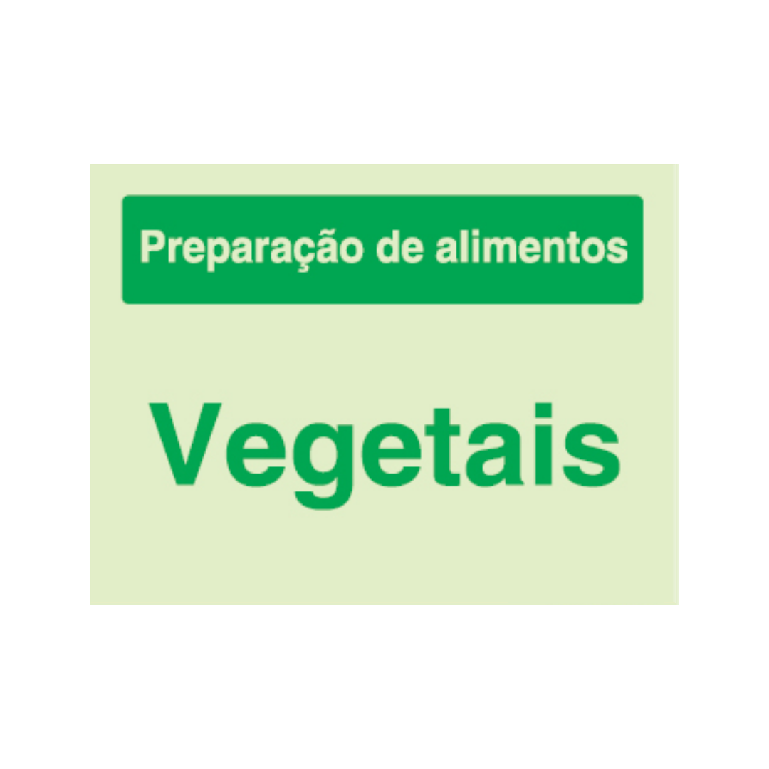 Sinalética Informação Contolo de Qualidade: Vegetais - CQ0037