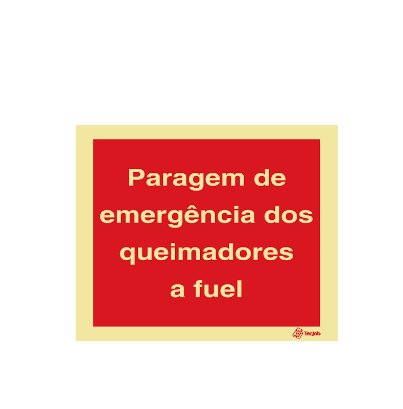 Sinalética Paragem de Emergência dos Queimadores a Fuel - I0513