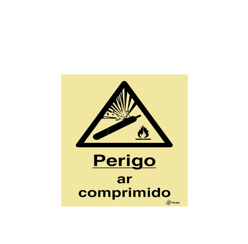 Sinalética Perigo Ar Comprimido - IS0332