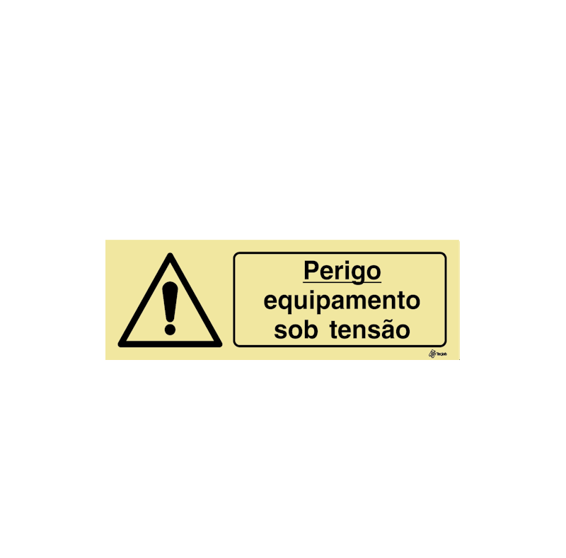 Sinalética Perigo Equipamento sob Tensão - IS0411