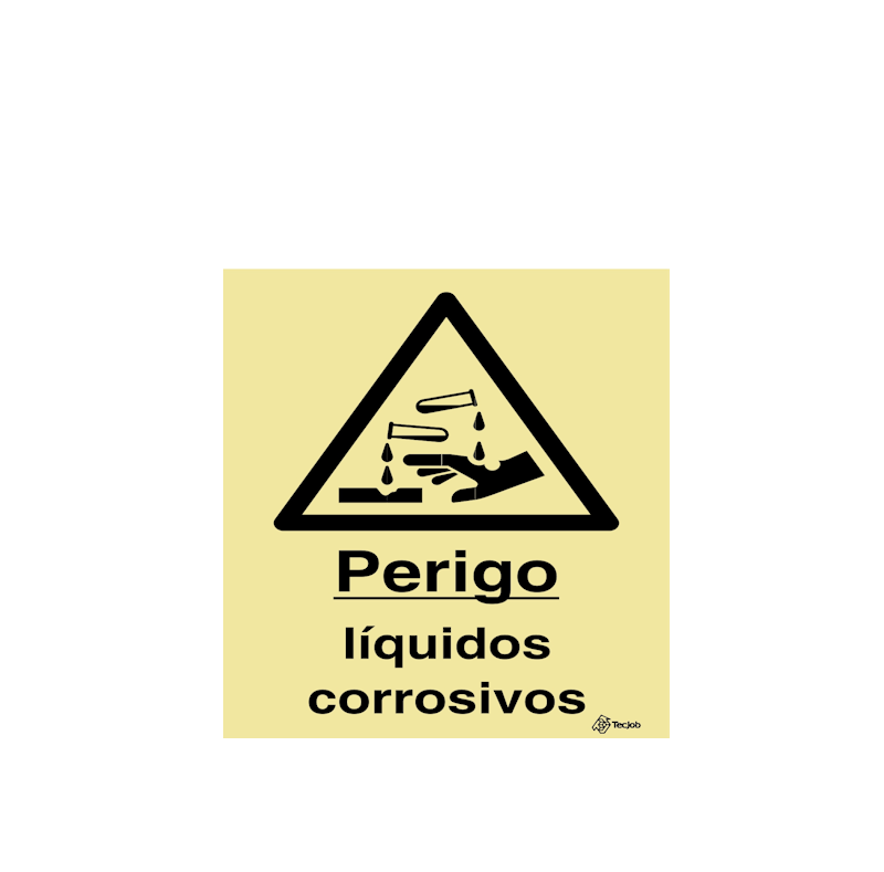 Warning Sign: Hazard of Corrosive Liquids - ISO 272