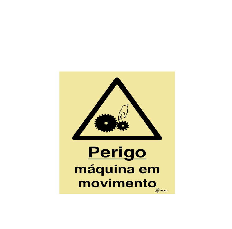 Sinalética Perigo Máquina em Movimento - IS0234