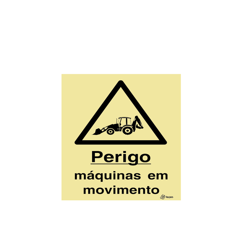 Sinalética Perigo Máquinas em Movimento - IS0230