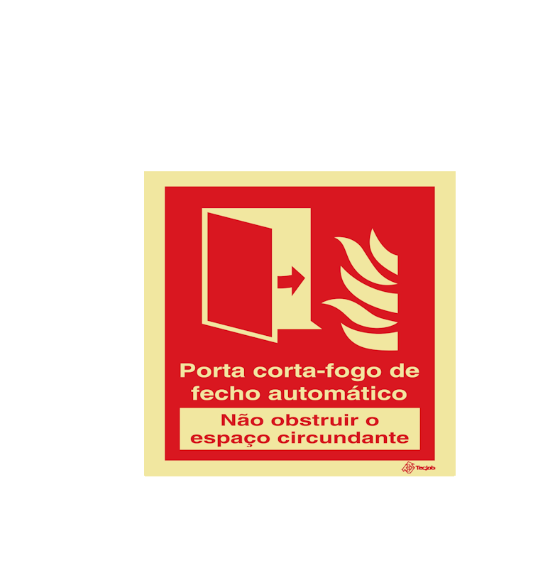 Sinalética Corta-Fogo de Fecho Automático Não Obstruir o Espaço Circundante - I0328