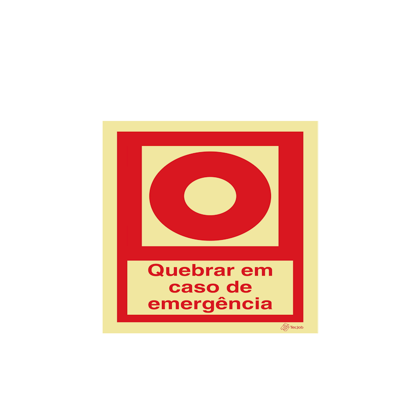 Sinalética Quebrar em Caso de Emergência - I0273